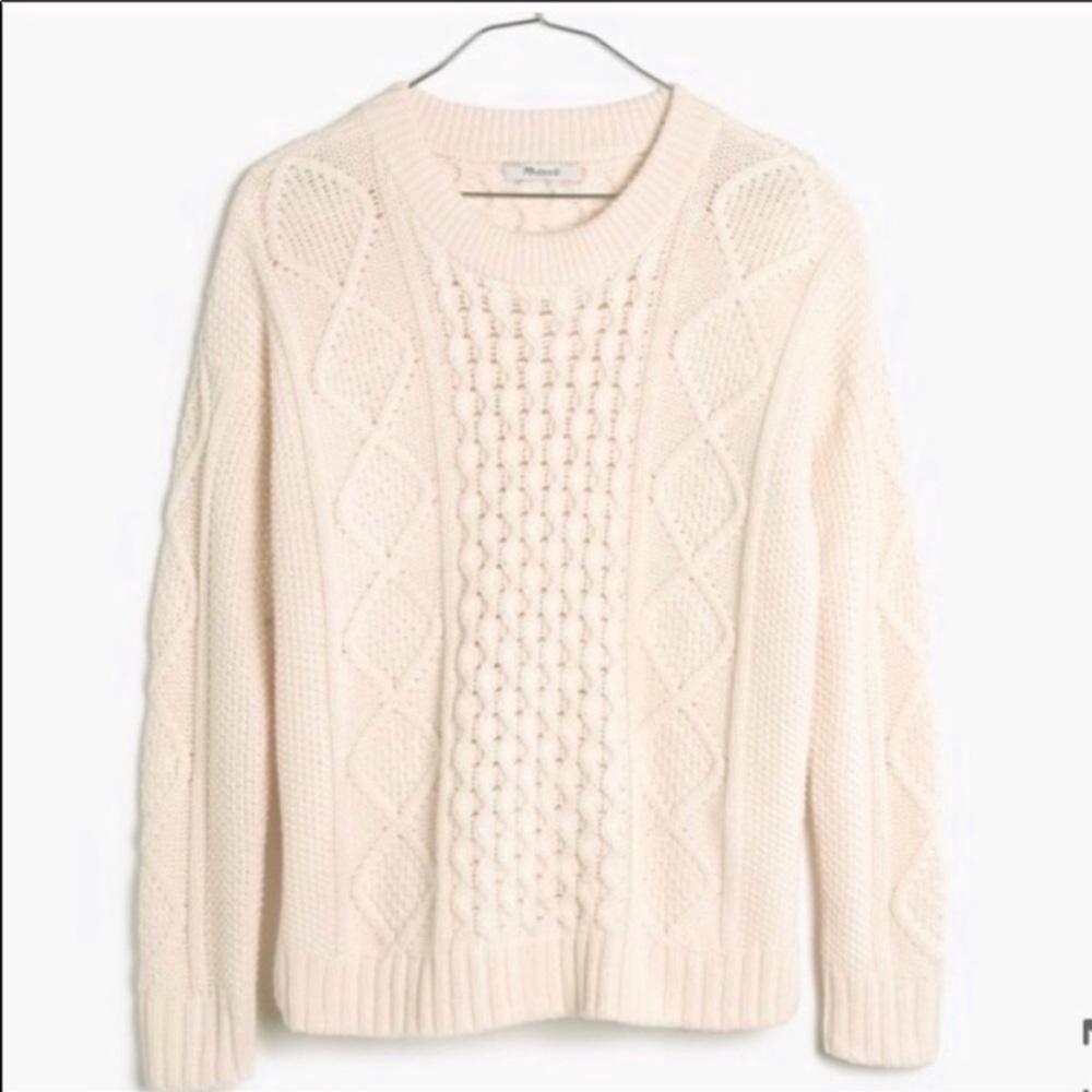 Madewell cableknit sweater xs
